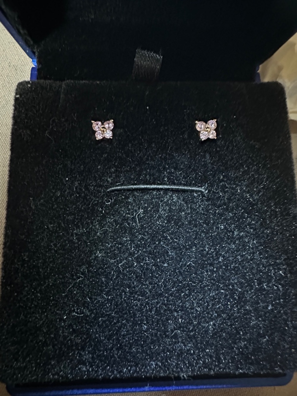 Crystal Cluster Stud Earrings in Clear/Silver